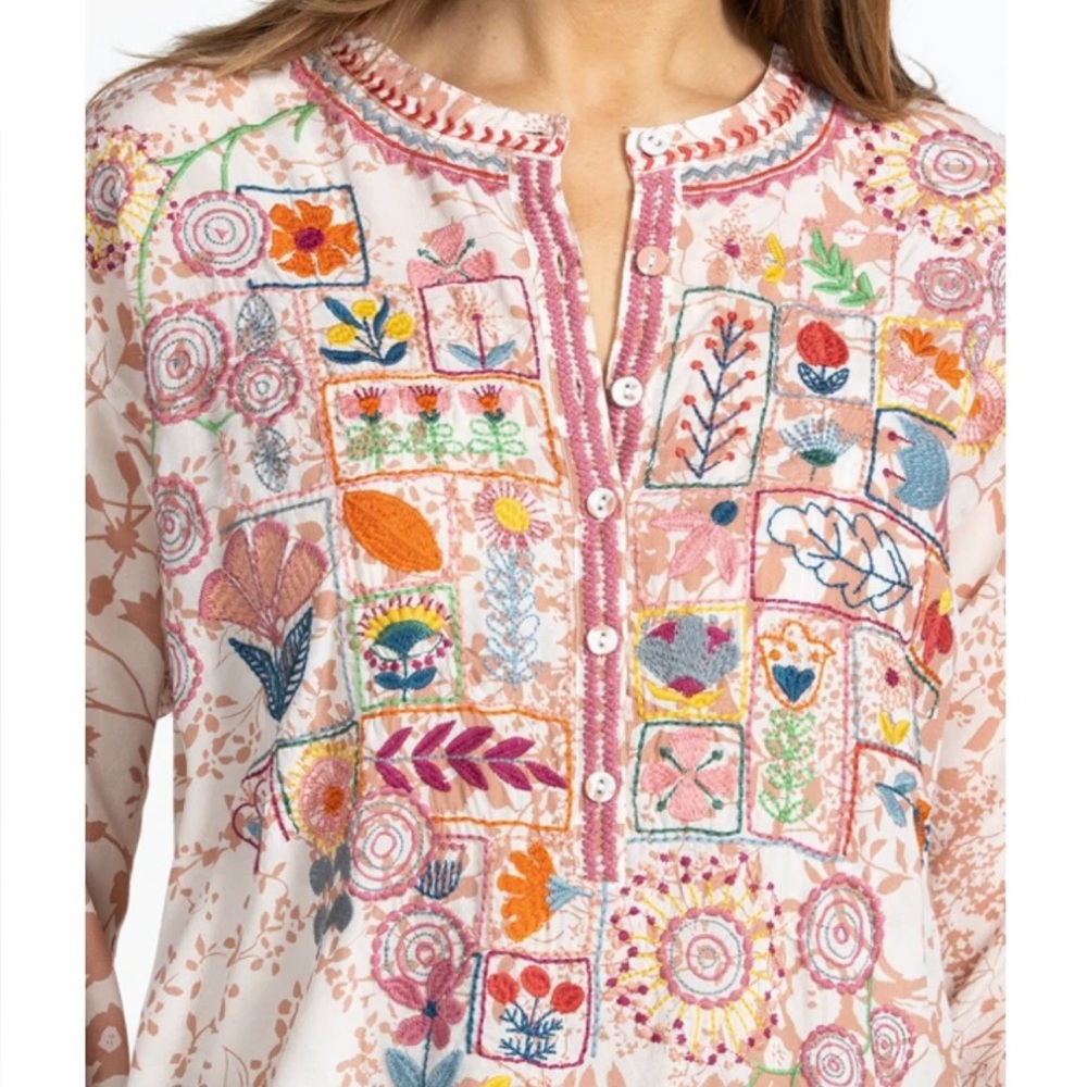 Johnny Was Zuna Silk Tunic